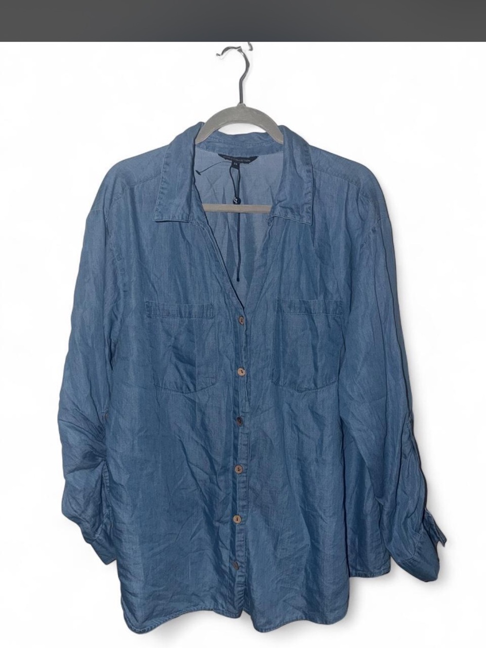 Men's Casual Blue Button-Up Shirt